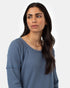 Tentree Women's TreeWaffle Crew Longsleeve - Vintage Blue