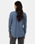 Tentree Women's TreeWaffle Crew Longsleeve - Vintage Blue