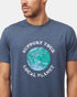 Tentree Men's Support Your Local Planet T-Shirt - Dress Blue Heather