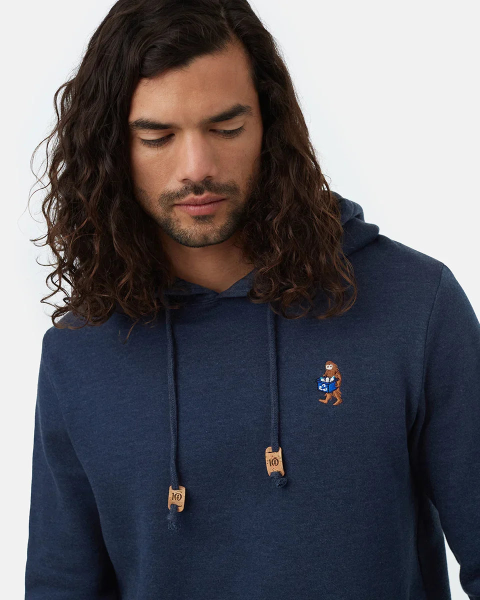 Tentree Men's Sasquatch Hoodie - Dress Blue Heather Rubber