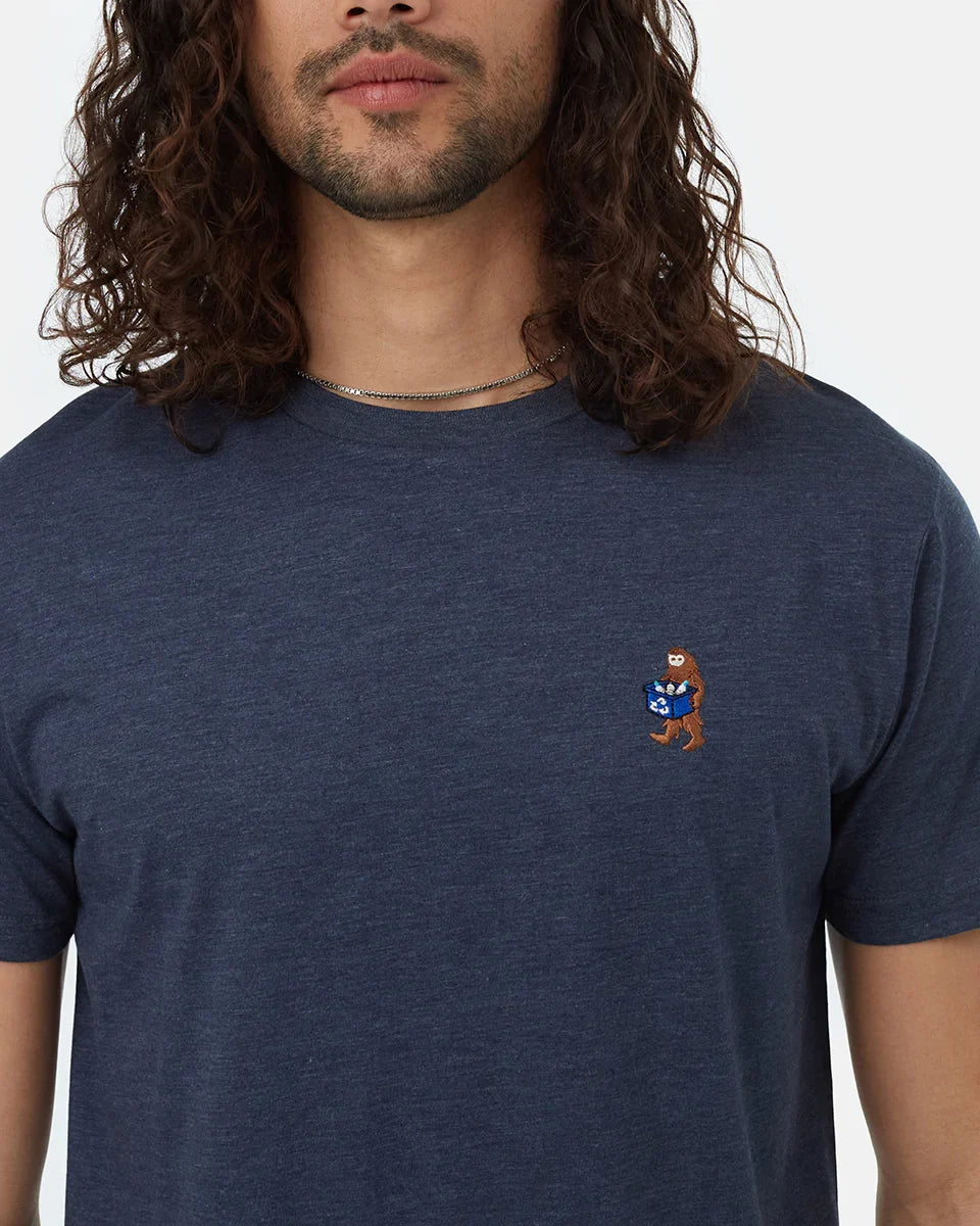 Tentree Men's Sasquatch T-Shirt - Dress Blue Heather Rubber