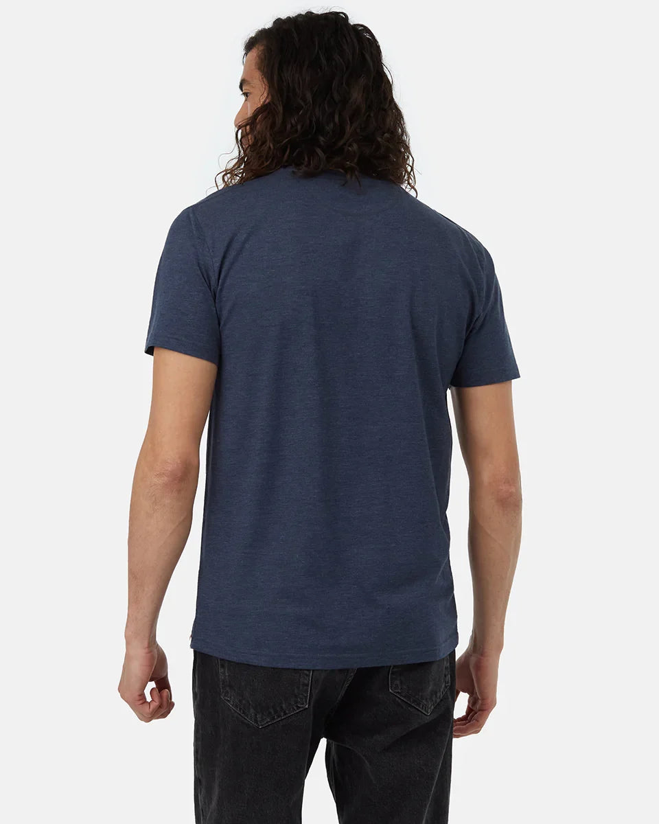Tentree Men's Sasquatch T-Shirt - Dress Blue Heather Rubber