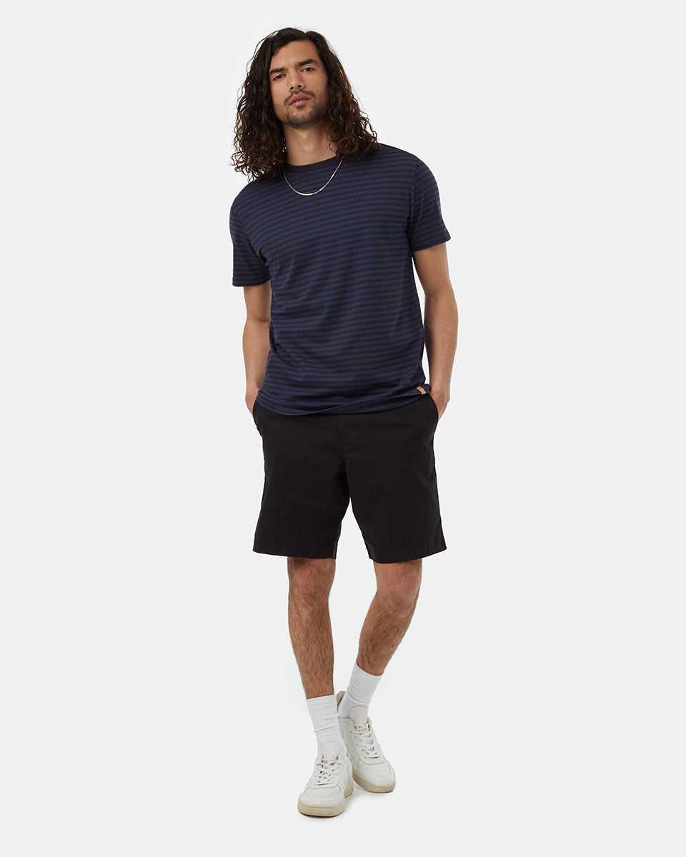 Tentree Men's Organic Cotton Embroidered Ten T-Shirt - Dress Blue Dark Navy Mood Indigo