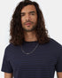 Tentree Men's Organic Cotton Embroidered Ten T-Shirt - Dress Blue Dark Navy Mood Indigo