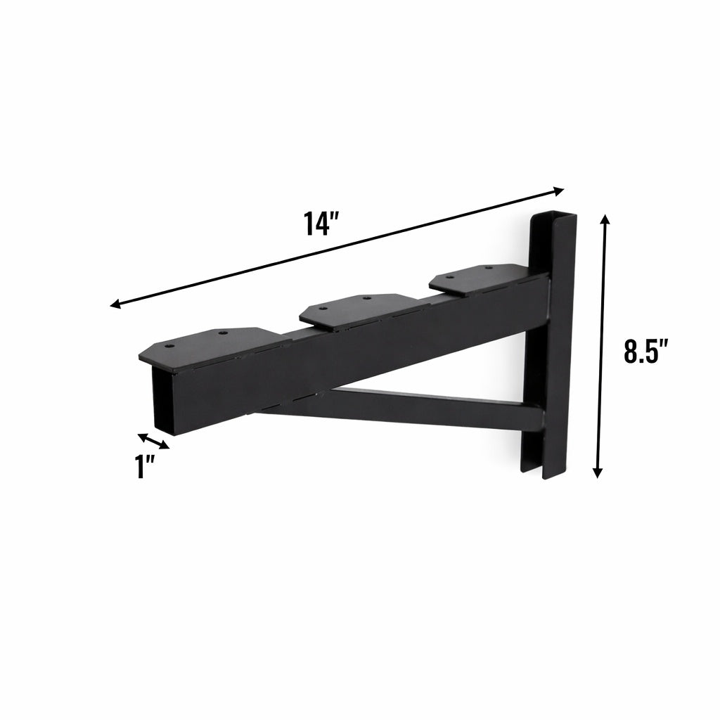 1' x 4' DIY Wall Shelf Brackets | Heavy Duty Garage Wall Shelves - product view 6