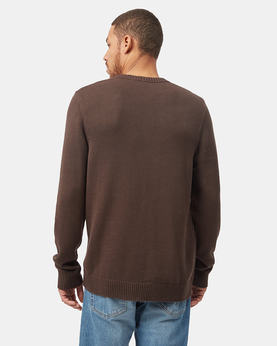 Tentree Men's Highline Crew Sweater - Dark Oak