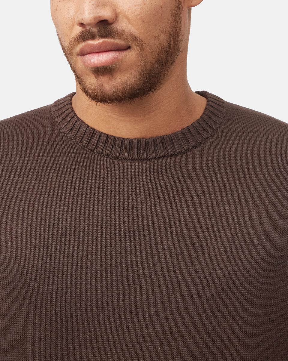 Tentree Men's Highline Crew Sweater - Dark Oak