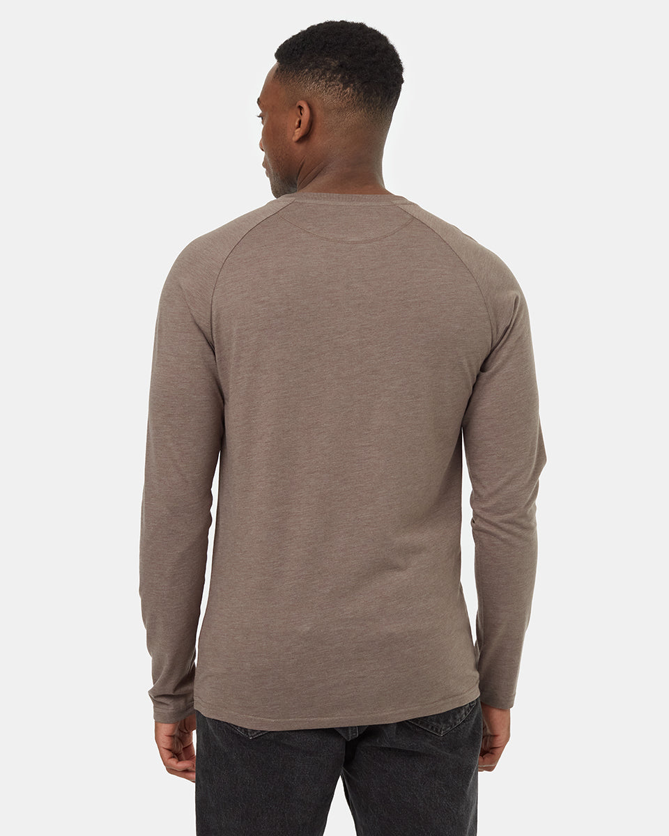 Tentree Men's TreeBlend Baker Henley Longsleeve - Falcon Heather