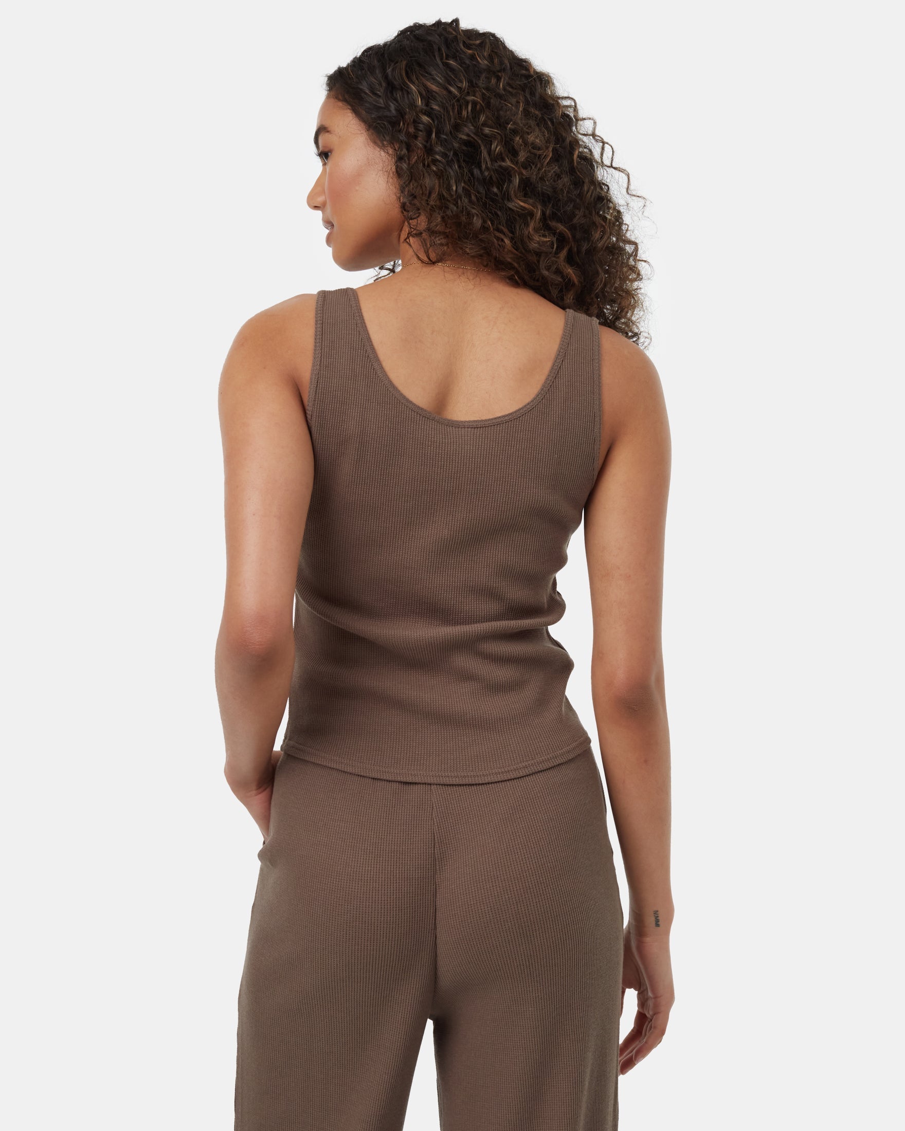 Tentree Women's TreeWaffle Notch Tank - Falcon