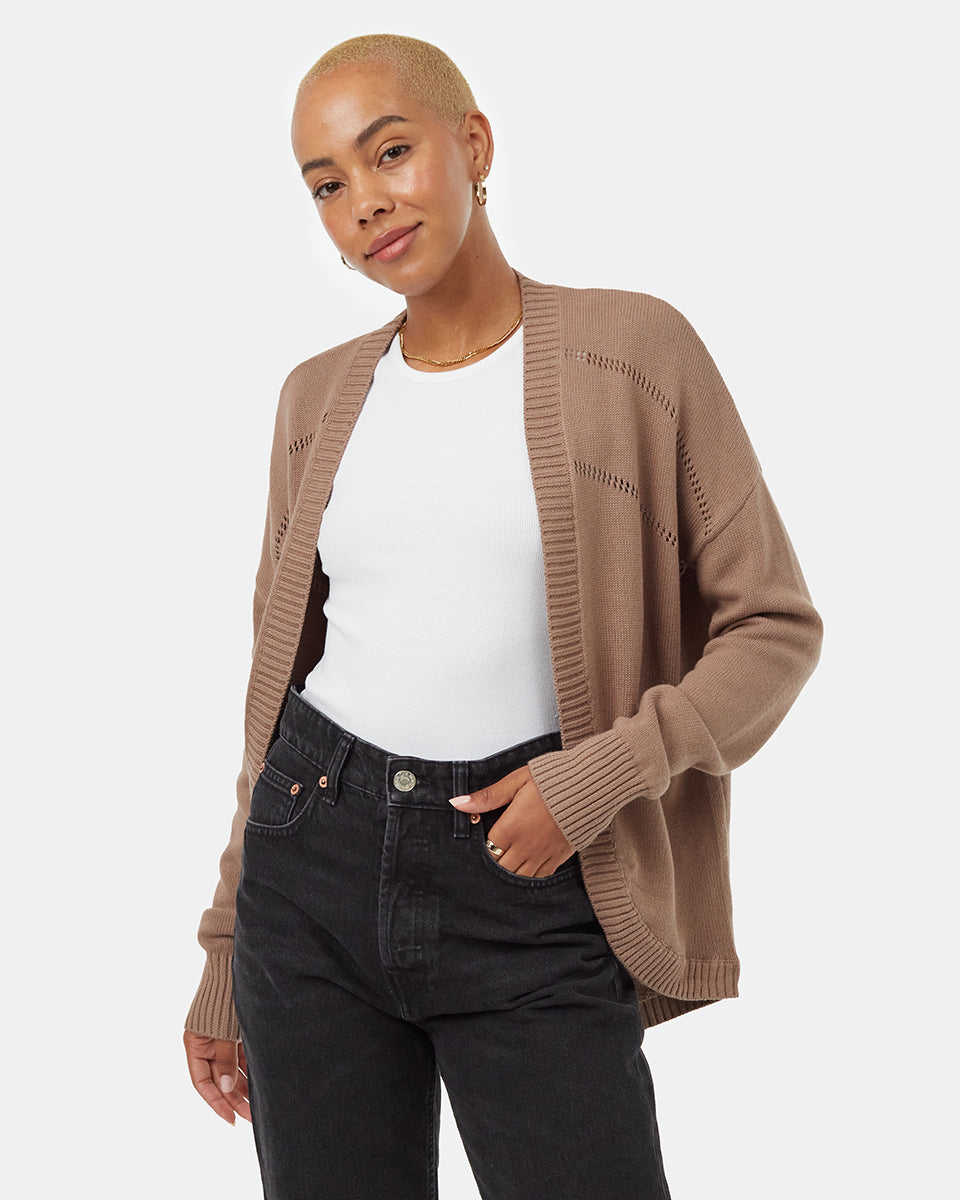 Tentree Women's Anoba Cardigan - Pine Bark