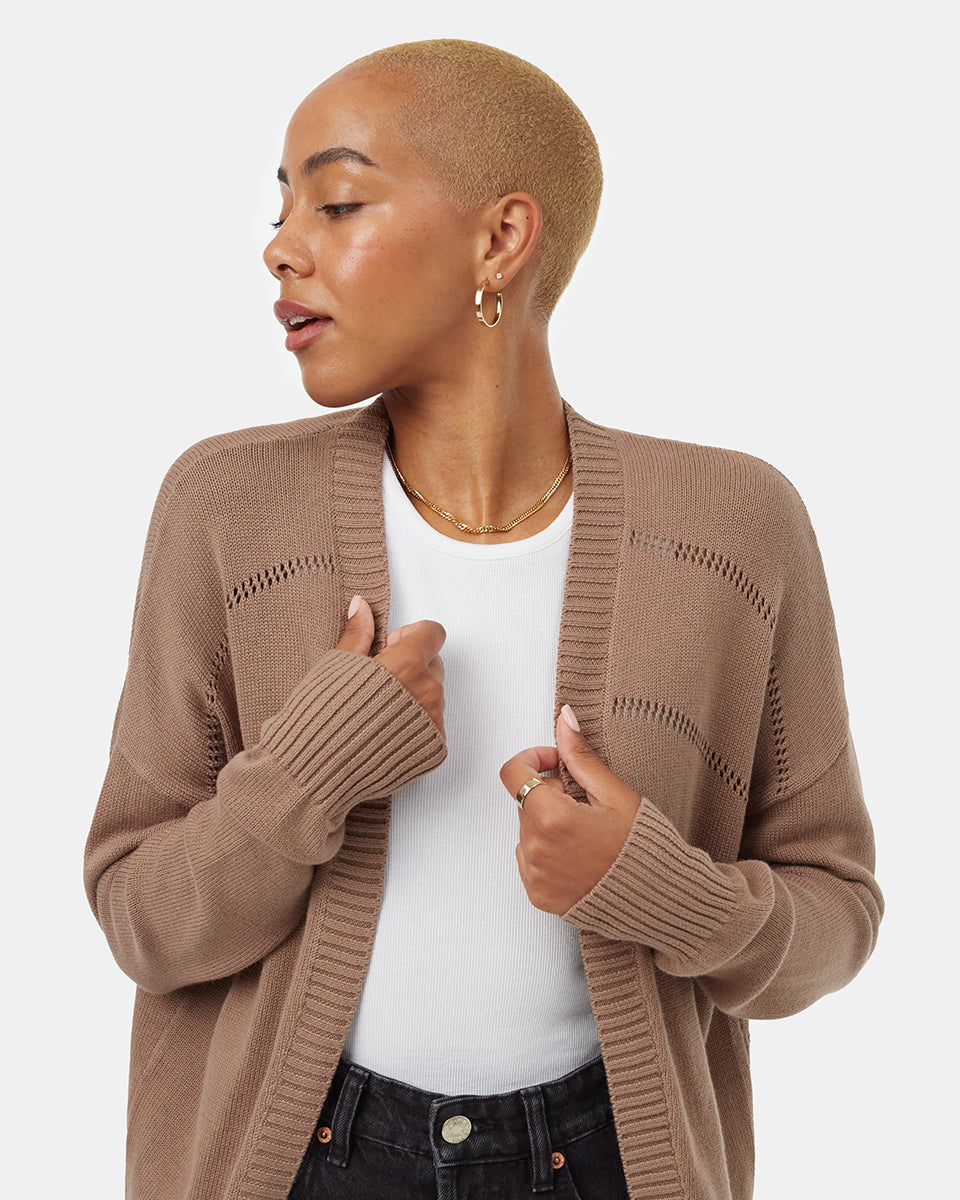 Tentree Women's Anoba Cardigan - Pine Bark