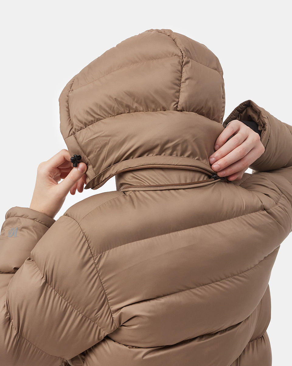 Tentree Women's Lookout Long Puffer - Pine Bark