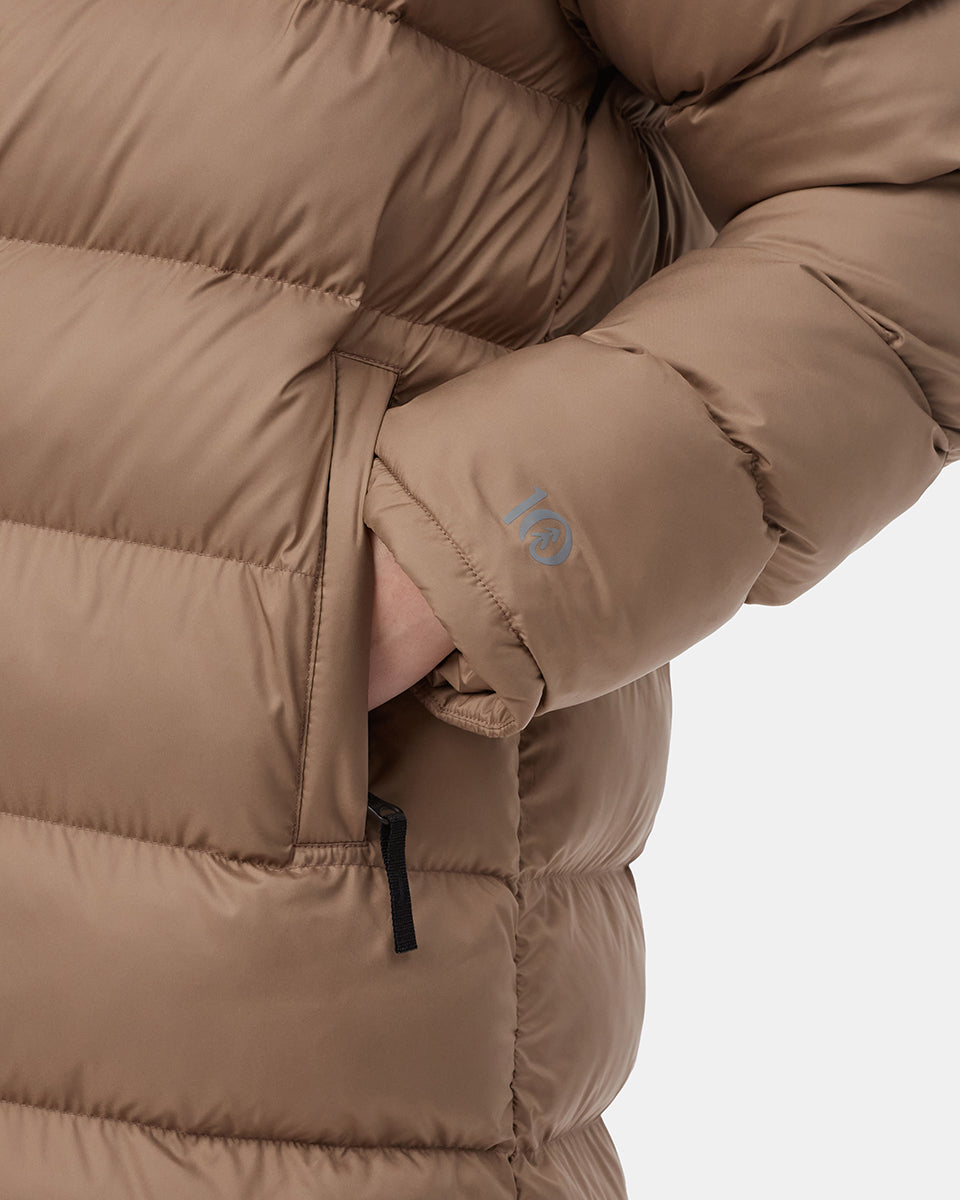Tentree Women's Lookout Long Puffer - Pine Bark