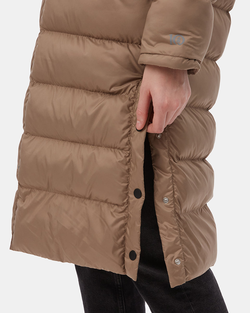 Tentree Women's Lookout Long Puffer - Pine Bark