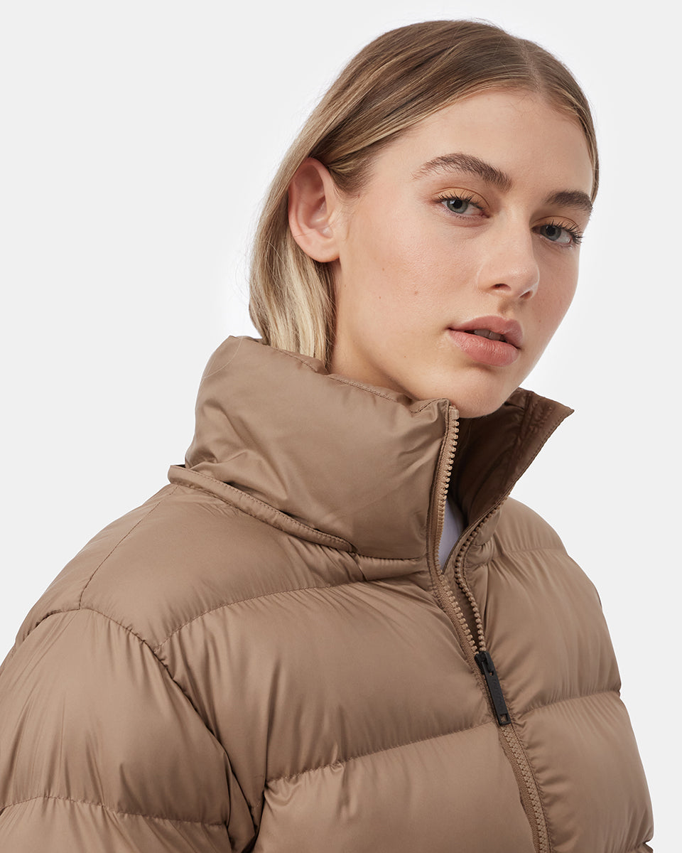 Tentree Women's Lookout Long Puffer - Pine Bark