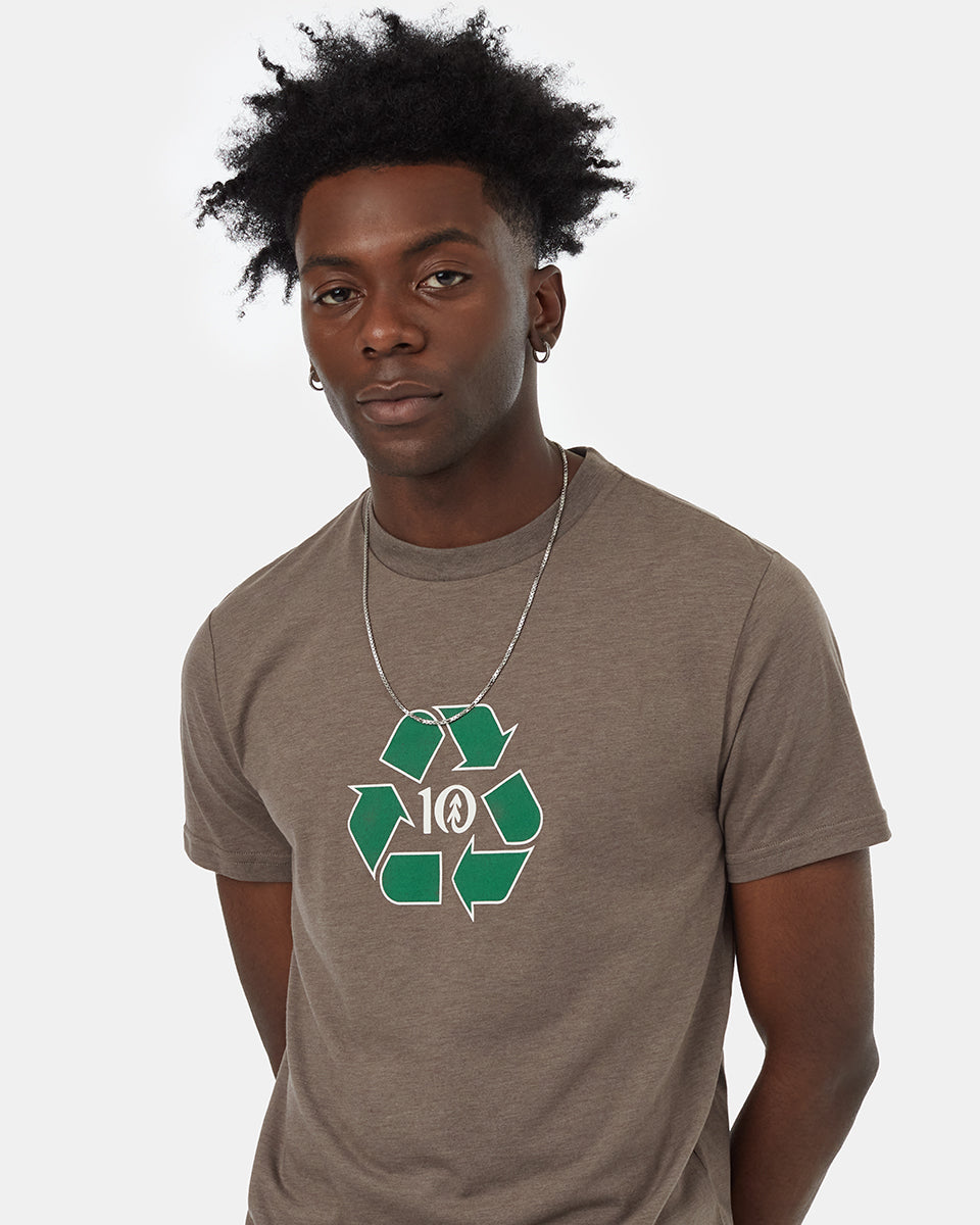 Tentree Men's Recycle T-Shirt - Falcon Cloud White