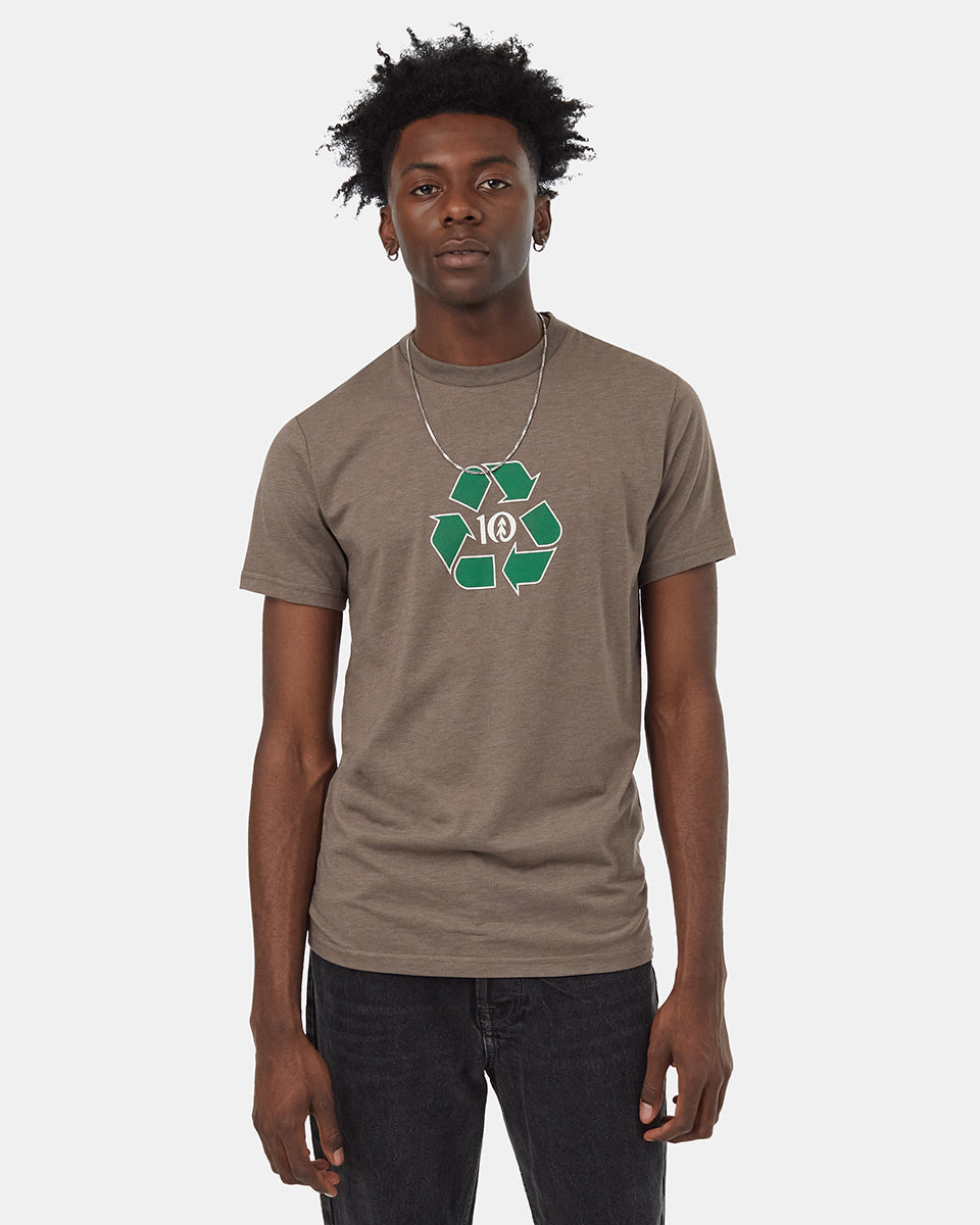 Tentree Men's Recycle T-Shirt - Falcon Cloud White