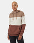 Tentree Women's Blocked Banshee Hoodie - Pine Bark Silver Cloud Grey Mesa Red