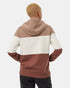 Tentree Women's Blocked Banshee Hoodie - Pine Bark Silver Cloud Grey Mesa Red