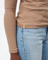 Tentree Women's Rib Mock Neck Longsleeve - Pine Bark