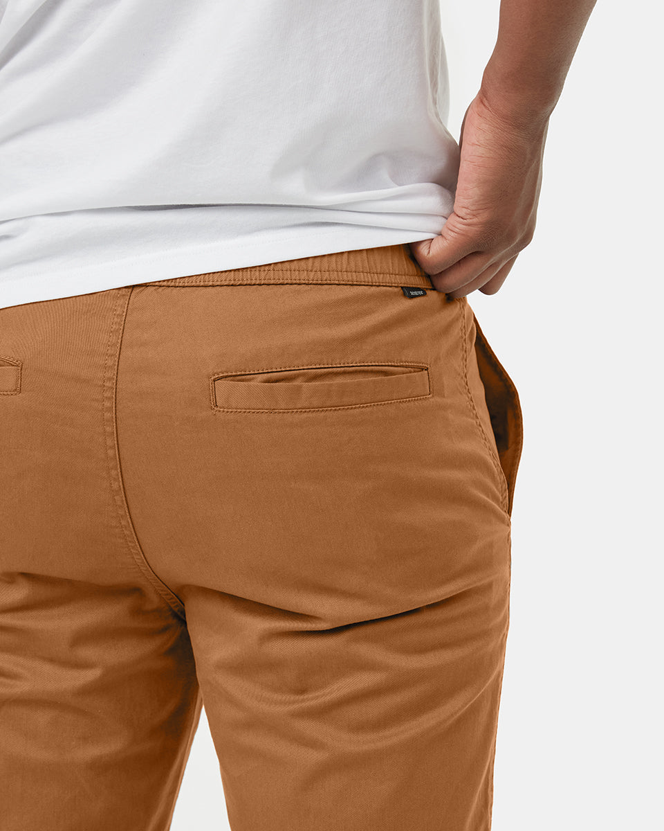 Tentree Men's Stretch Twill Straight Pull On Pant - Foxtrot Brown