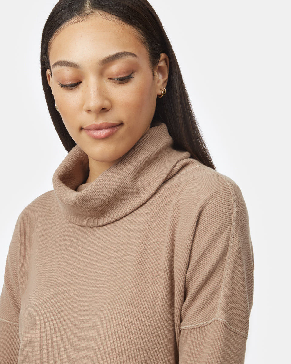 Tentree Women's Highwood Turtleneck - Pine Bark