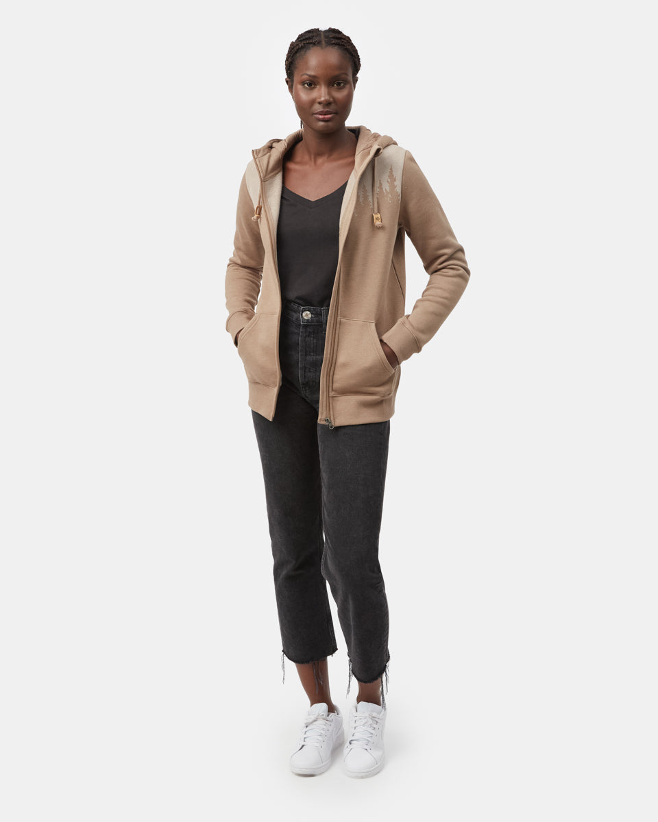 Tentree Women's Juniper Zip Hoodie - Pine Bark Heather