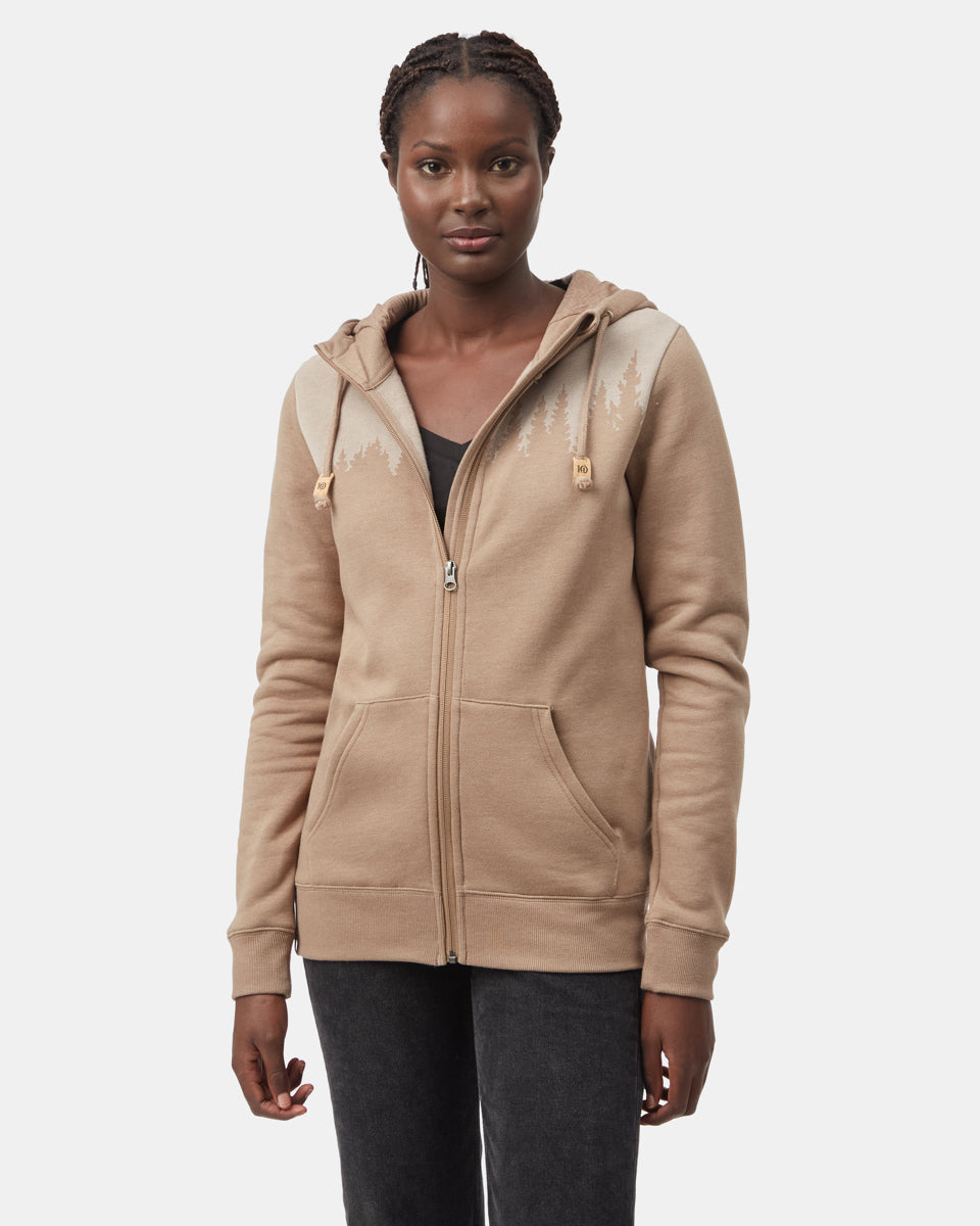 Tentree Women's Juniper Zip Hoodie - Pine Bark Heather