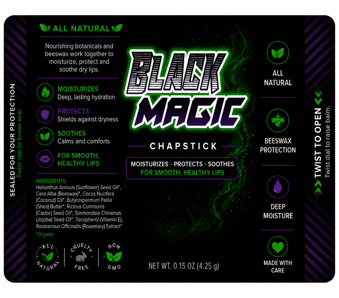 Jinx’em Black Magic Unscented Lip Balm – 0.15 oz – view 2