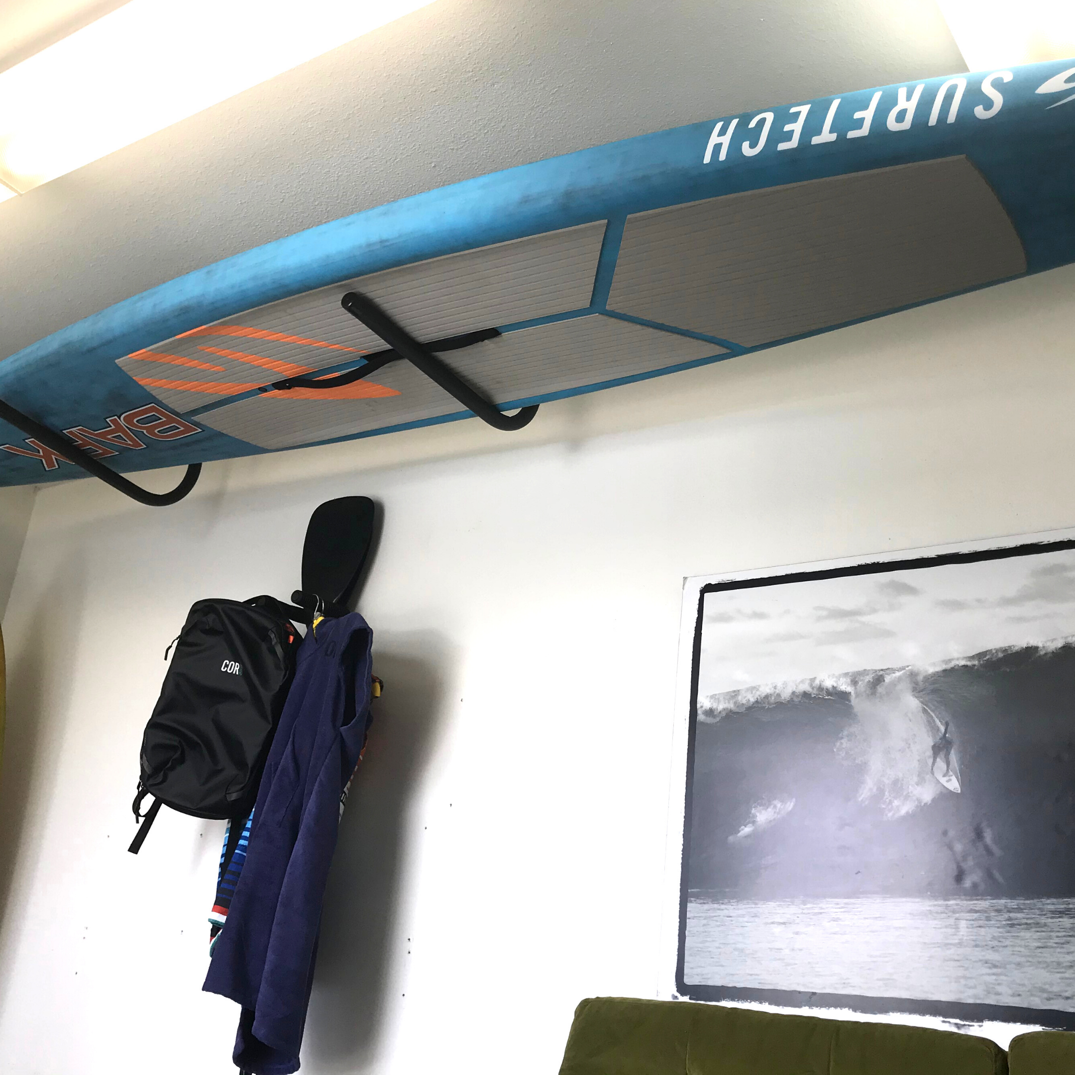 COR Surf SUP Ceiling or Wall Storage Rack | Longboard & Paddleboard Mount — view 3