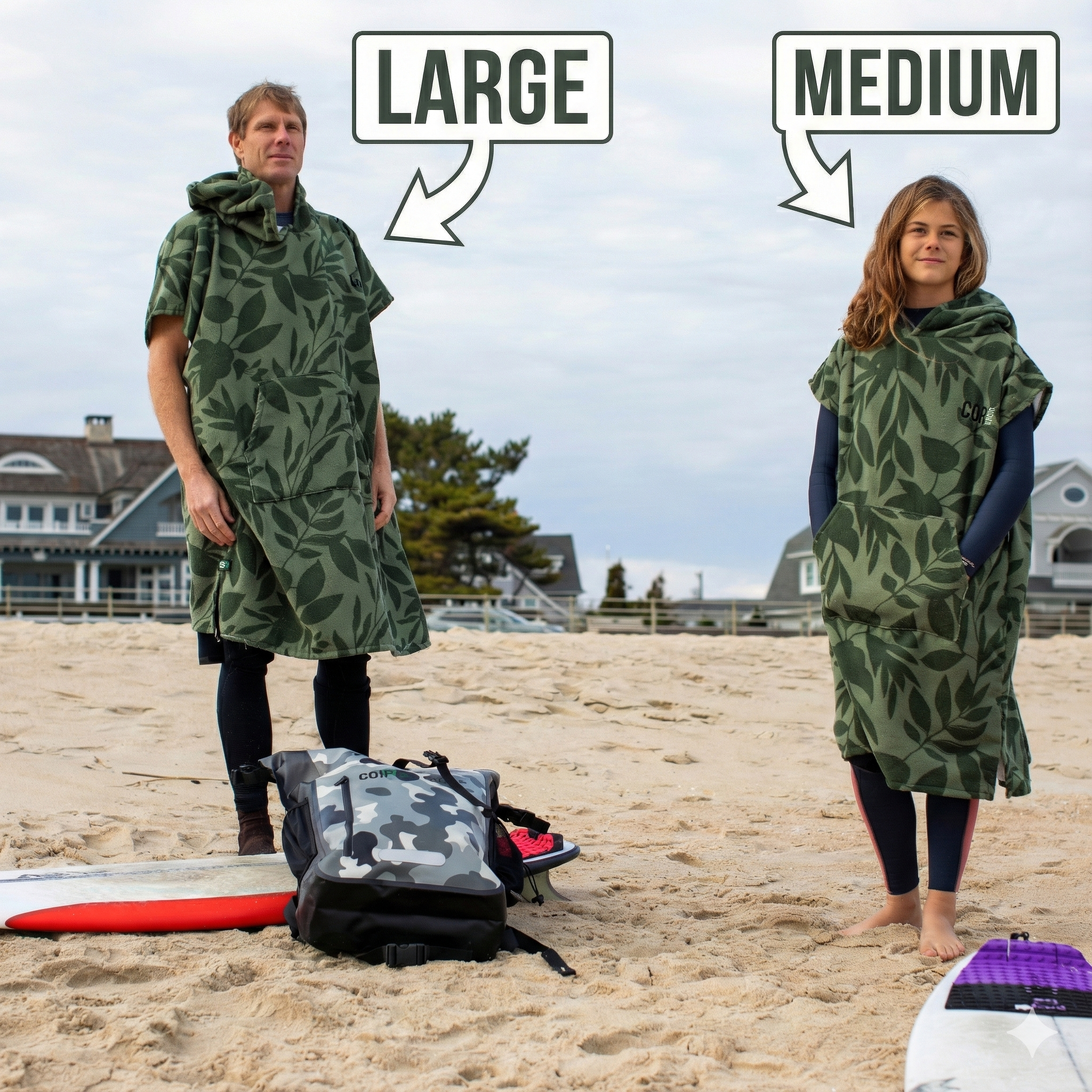 COR Surf Changing Towel Poncho (Kona) Large Size — view 2
