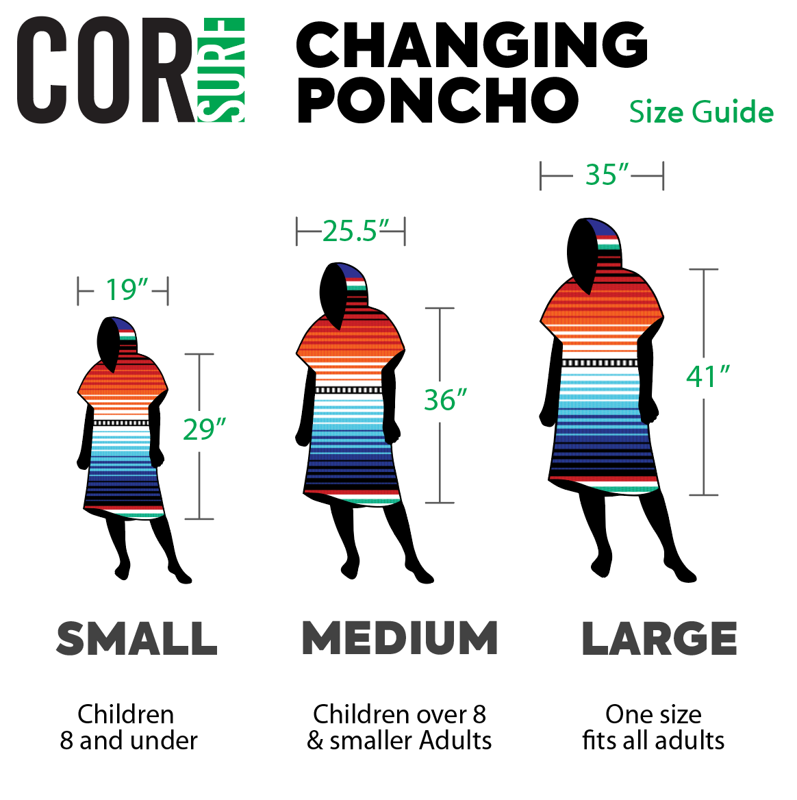 COR Surf Changing Towel Poncho (Kailua) Large Size — view 2