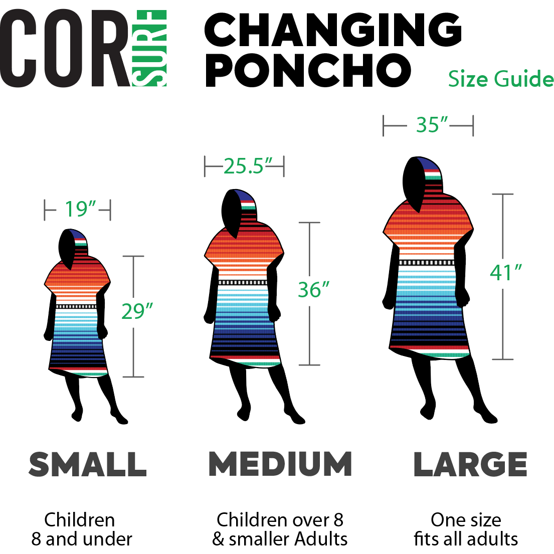 COR Surf Changing Towel Poncho (Sarape) Medium Size — view 5