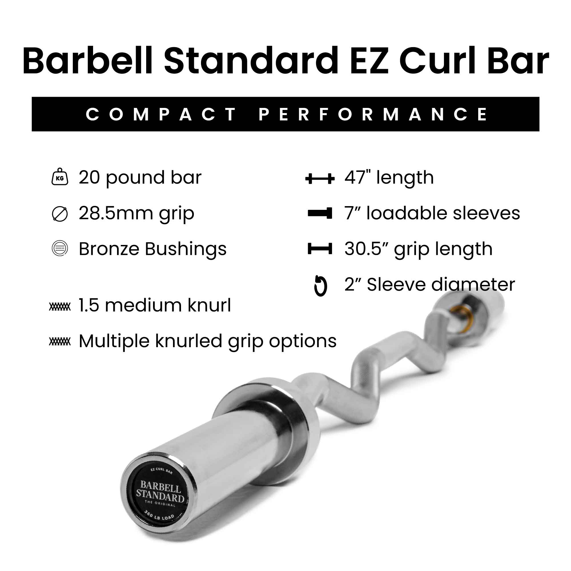 Barbell Standard Specialty Bar & Weight Sets - view 2