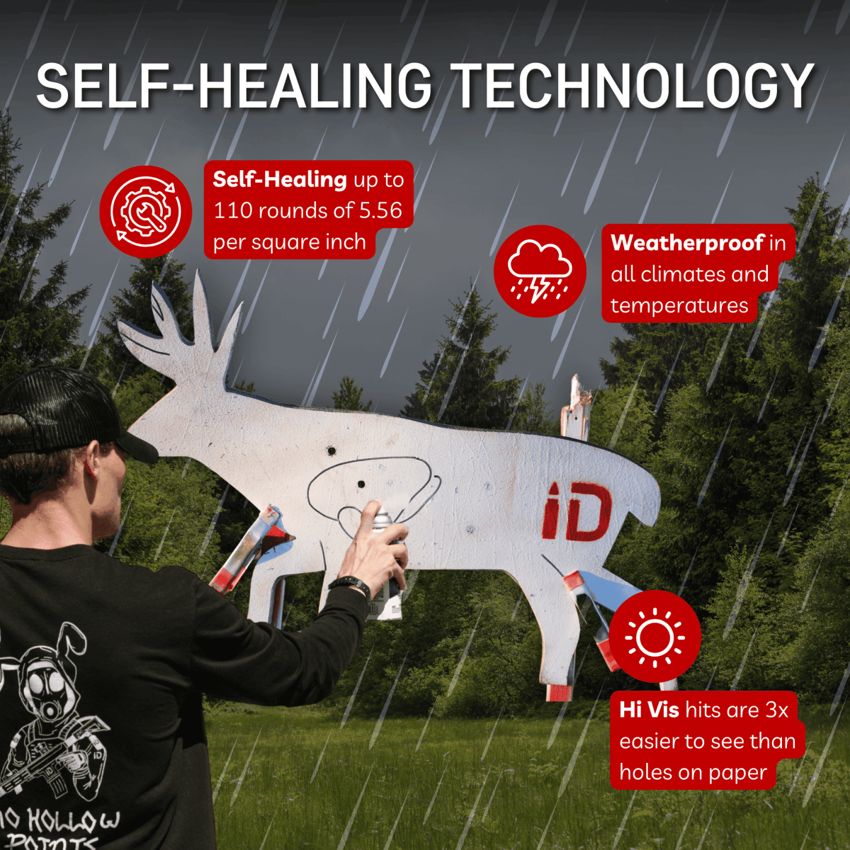 Infinity Targets Deer Silhouette Reusable Target