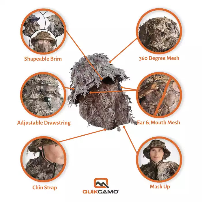 QuikCamo Camo Boonie Hat with Face Mask – product view 64