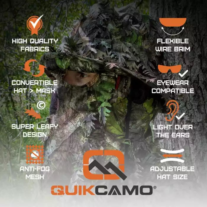 QuikCamo Camo Boonie Hat with Face Mask – product view 76