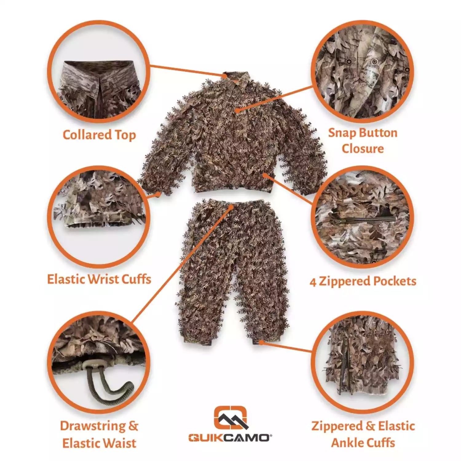 QuikCamo 3D Leafy Ghillie Suit, Top or Hoodie – product view 111
