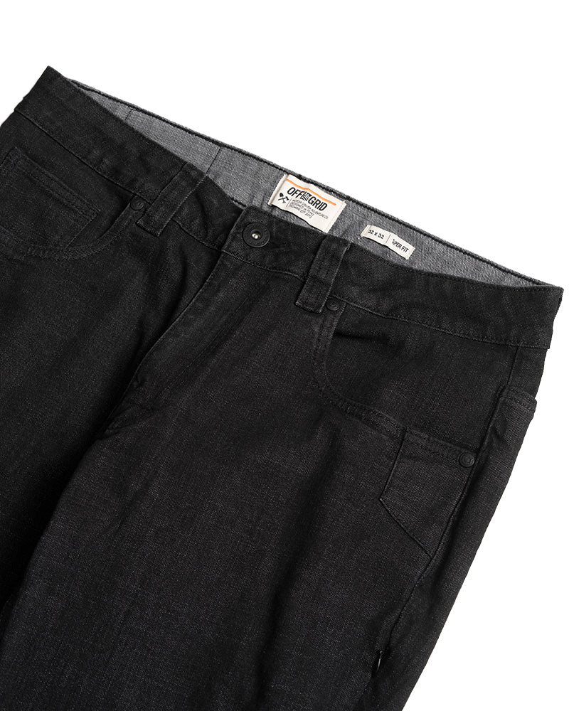 Off The Grid Surplus Hideout Denim Taper Fit Pants - Black
