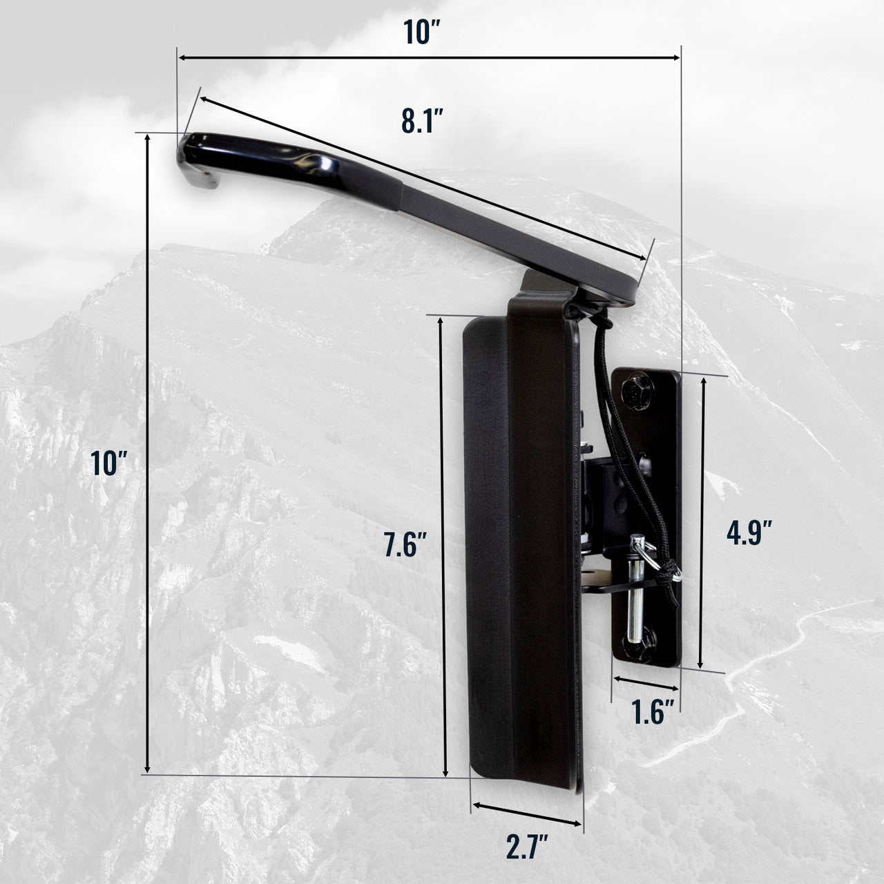 Swivel Mount Bike Storage Rack | Garage Wall Hook - product view 7