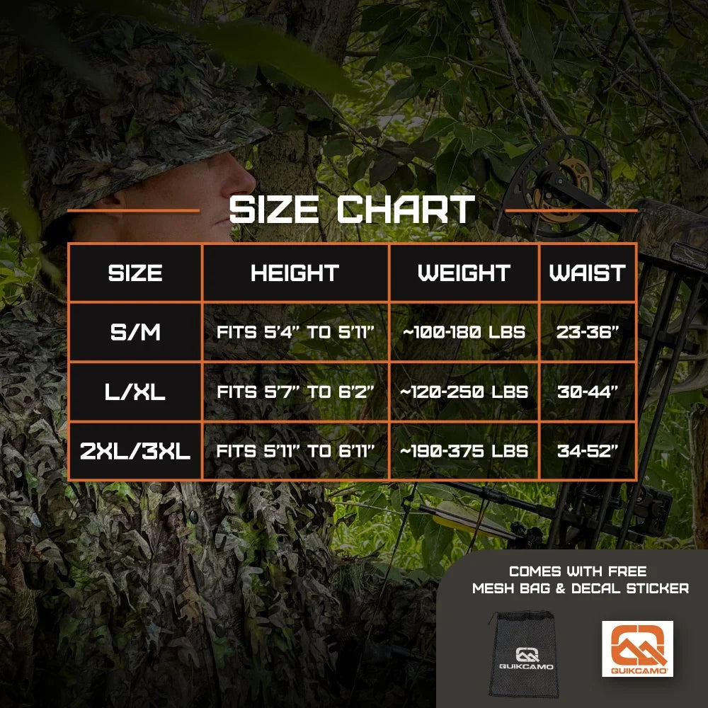 QuikCamo 3D Leafy Ghillie Suit, Top or Hoodie – product view 5