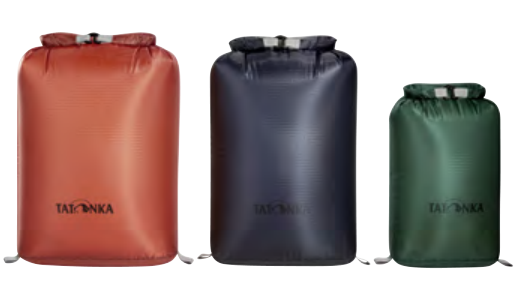 Tatonka SQZY Dry Bag Set 5L / 10L / 15L, manufacturer 2027 catalog illustration; Assorted