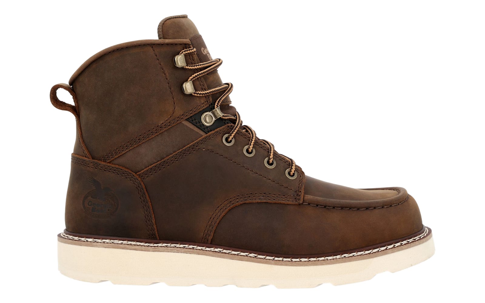 Georgia Boot Core 37 Wedge Steel-Toe Work Boots for Men — 11 / Medium / Brown