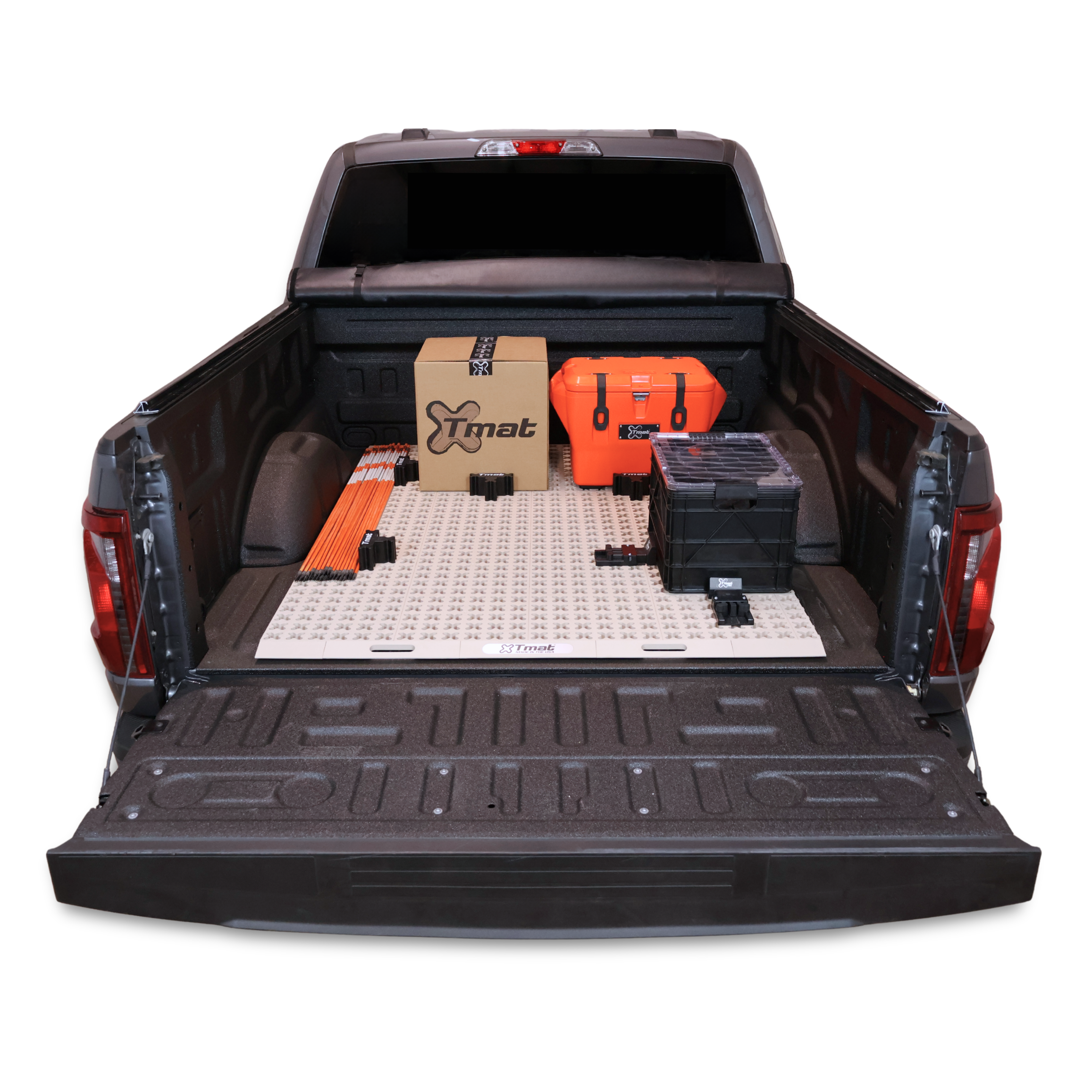 Tmat 80 x 50 in Truck Bed Organizer Kit – 6 ft 6 in–6 ft 9 in Beds