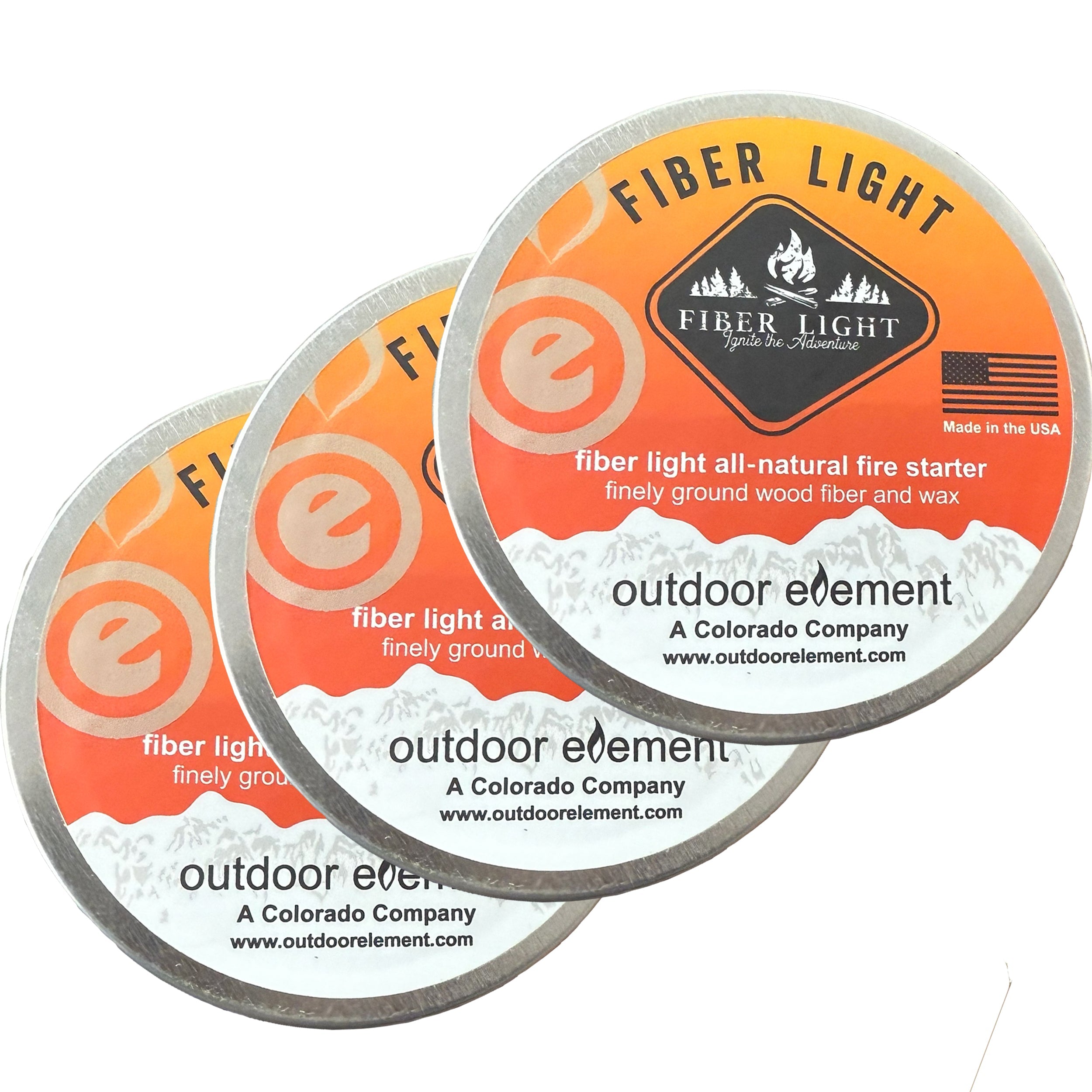 Outdoor Element Fiber Light Original (round tin)