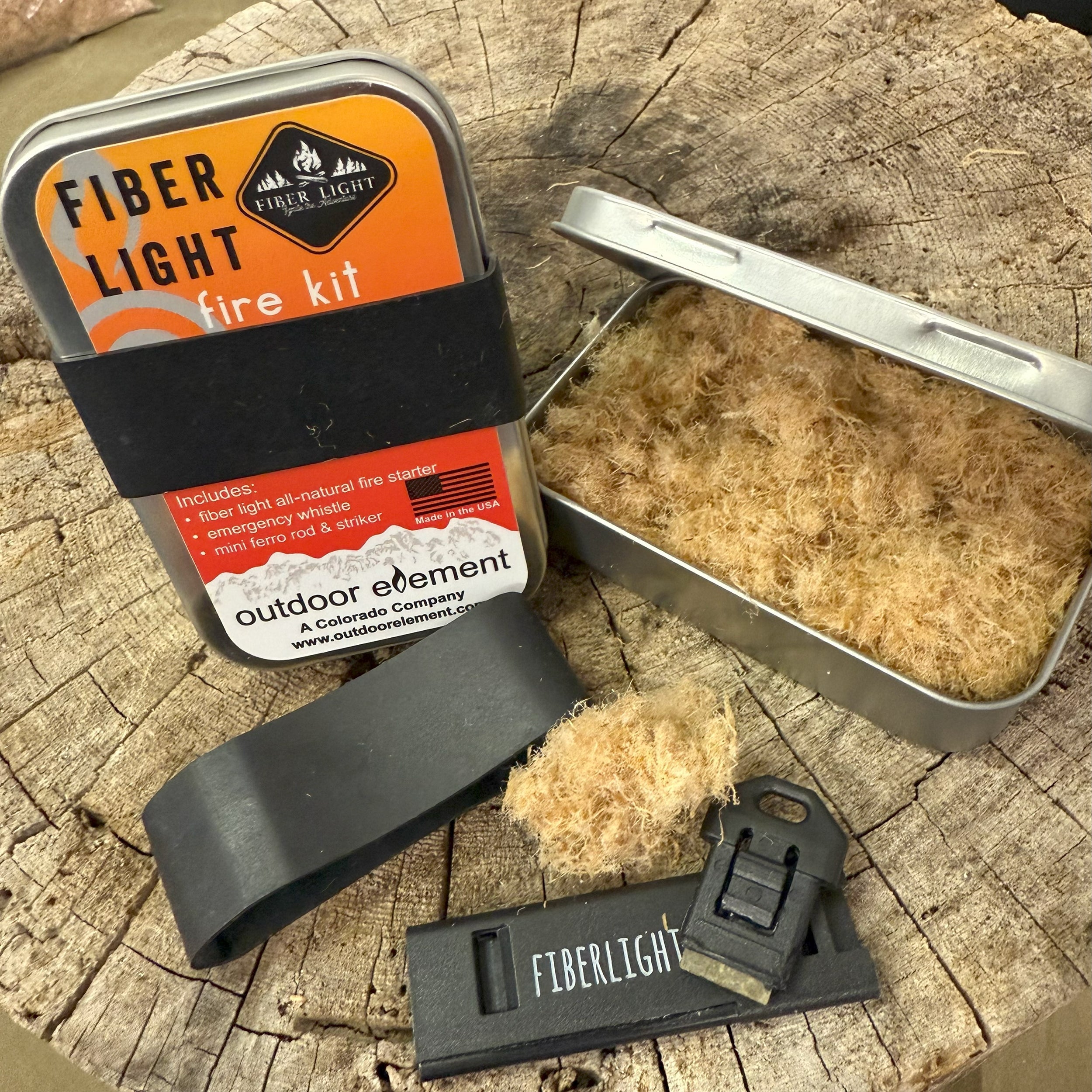 Outdoor Element Fiber Light Fire Kit