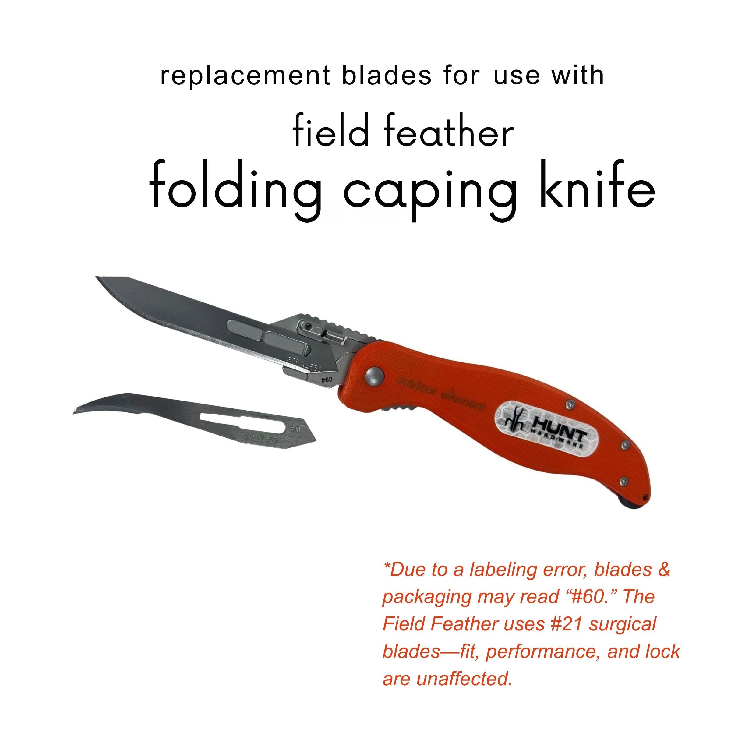 Outdoor Element Hunting Surgical Blade Replacements 10pk - for Field Feather