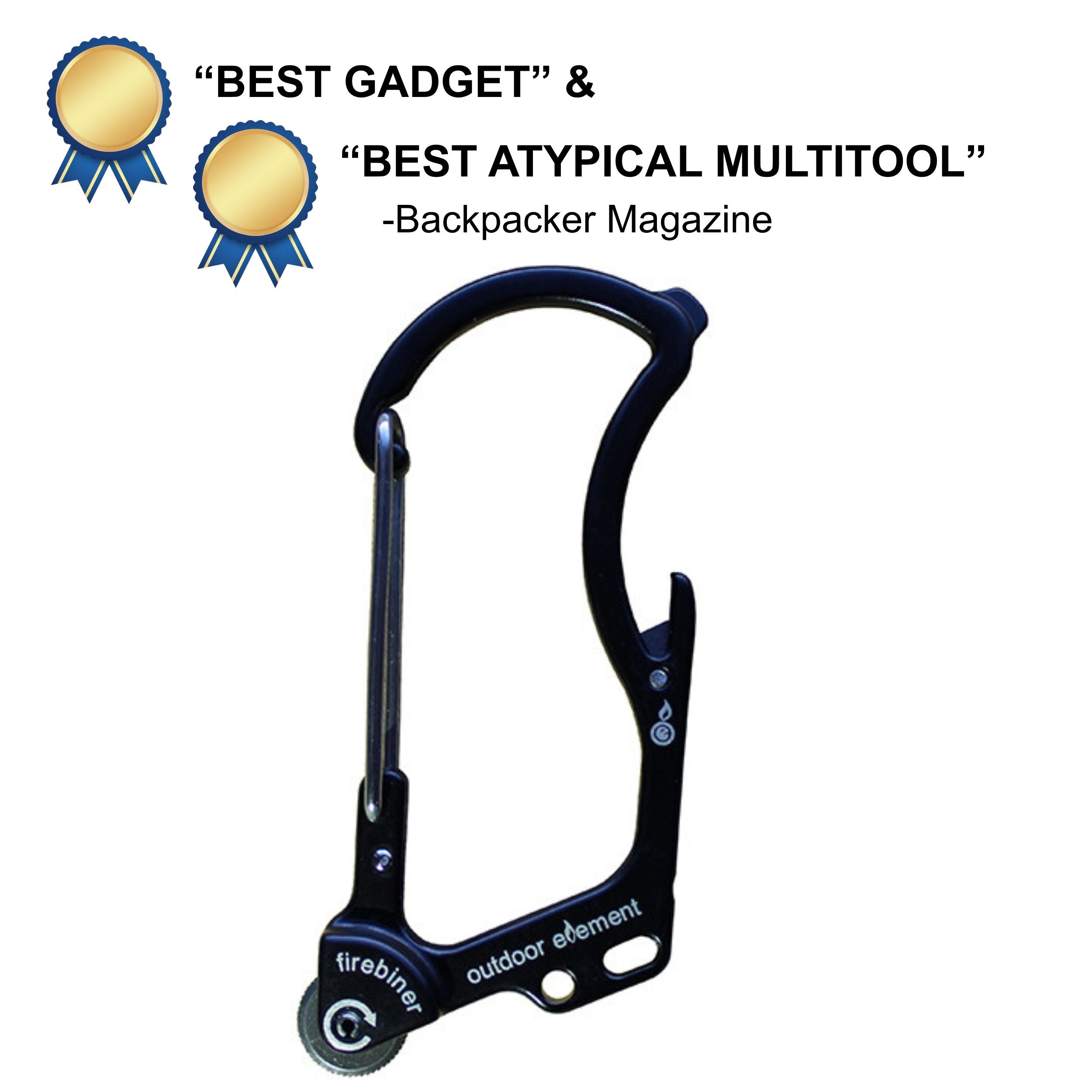 Outdoor Element Firebiner: Fire-starting Multitool Carabiner
