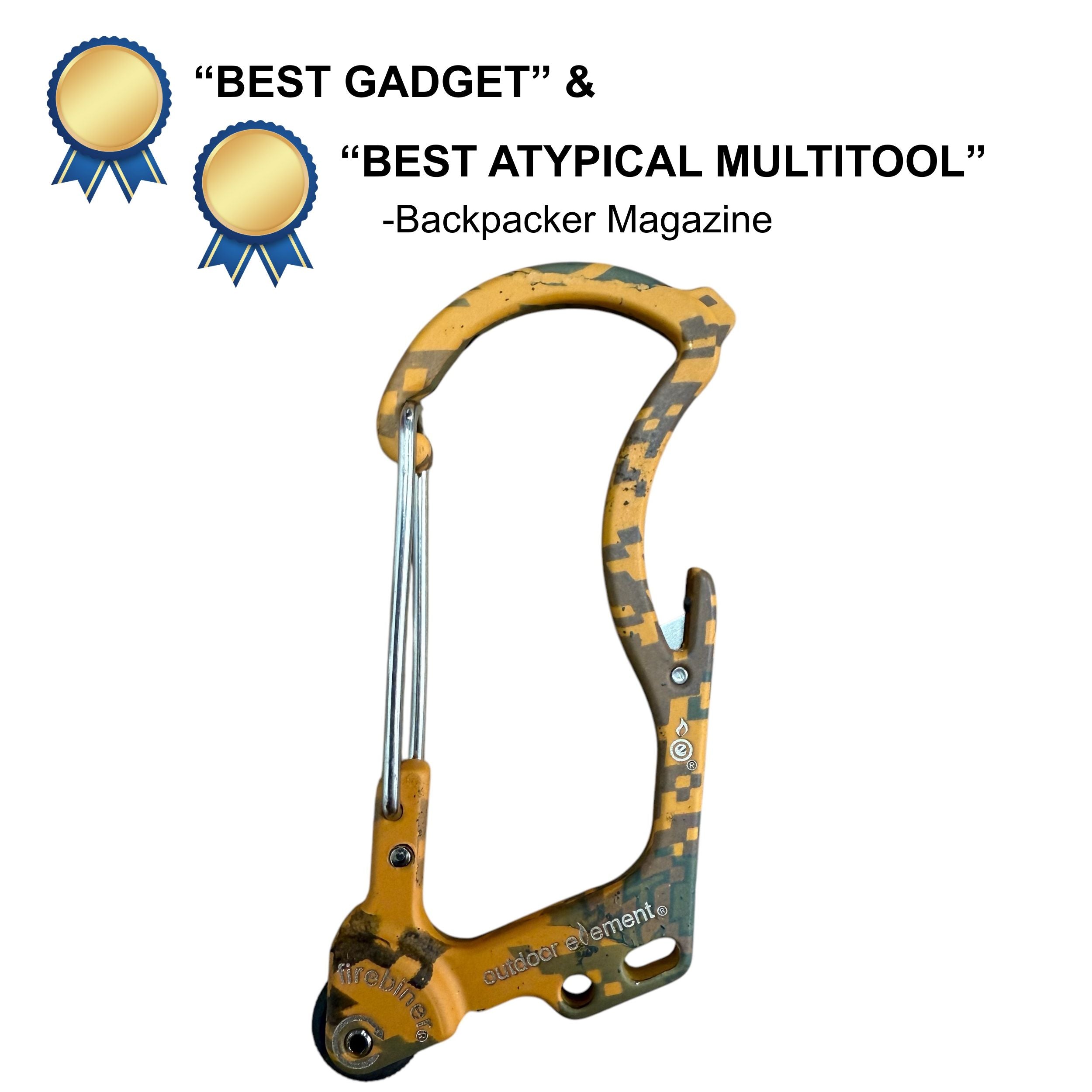 Outdoor Element Firebiner: Fire-starting Multitool Carabiner