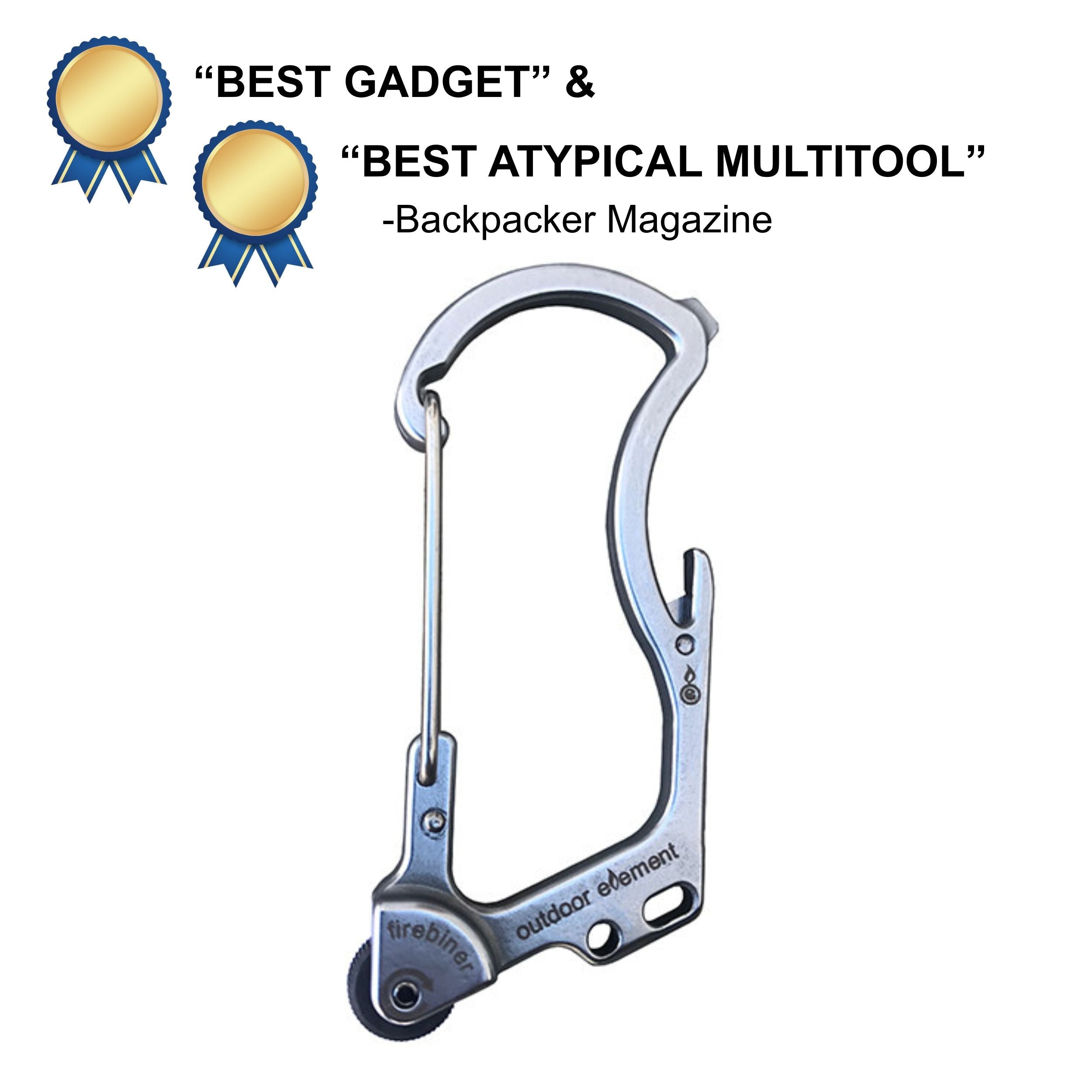 Outdoor Element Firebiner: Fire-starting Multitool Carabiner